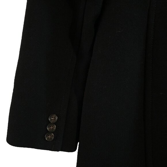 J. Crew Classic Lady Day Coat Women 6 Black Italian Double-Cloth Wool Thinsulate - Picture 6 of 13